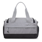 boost duffel stone gray back view athletic gym bag