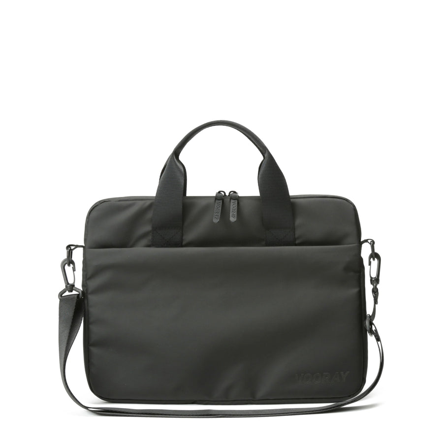 laptop sleeve matte black front view everyday work commute