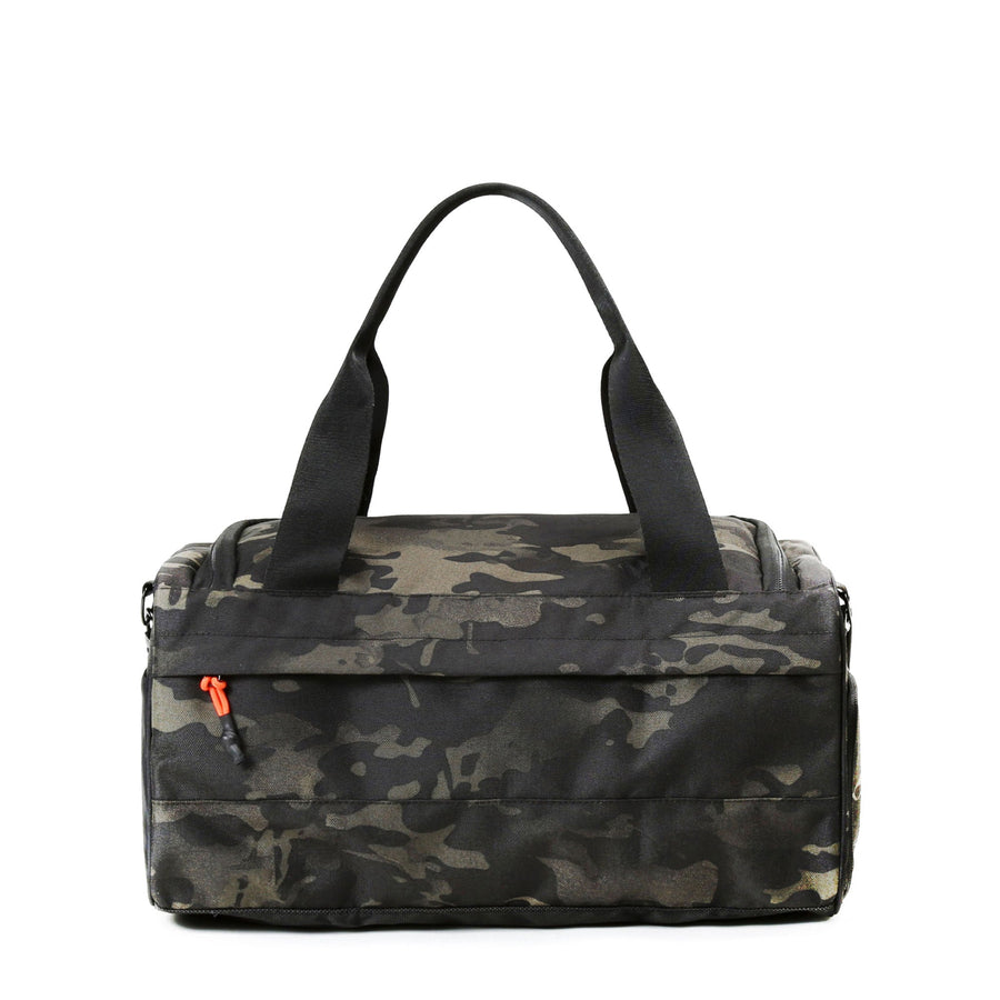 boost duffel abstract camo back view athletic gym bag