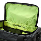 boost duffel matte black top opening view athletic gym bag