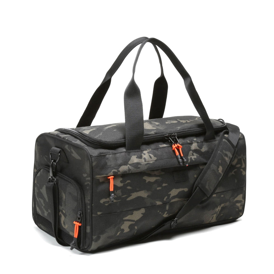 boost xl duffel abstract camo side shoe pocket view athletic gym bag