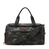boost xl duffel abstract camo front view athletic gym bag