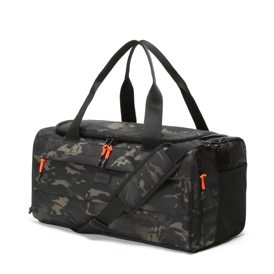 boost xl duffel abstract camo side view athletic gym bag