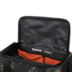 boost xl duffel abstract camo top open view athletic gym bag