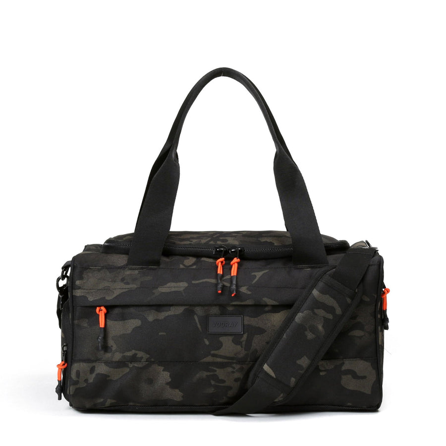 boost duffel abstract camo front view athletic gym bag