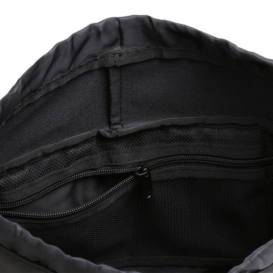 stride cinch backpack matte black interior detail view gym school everyday