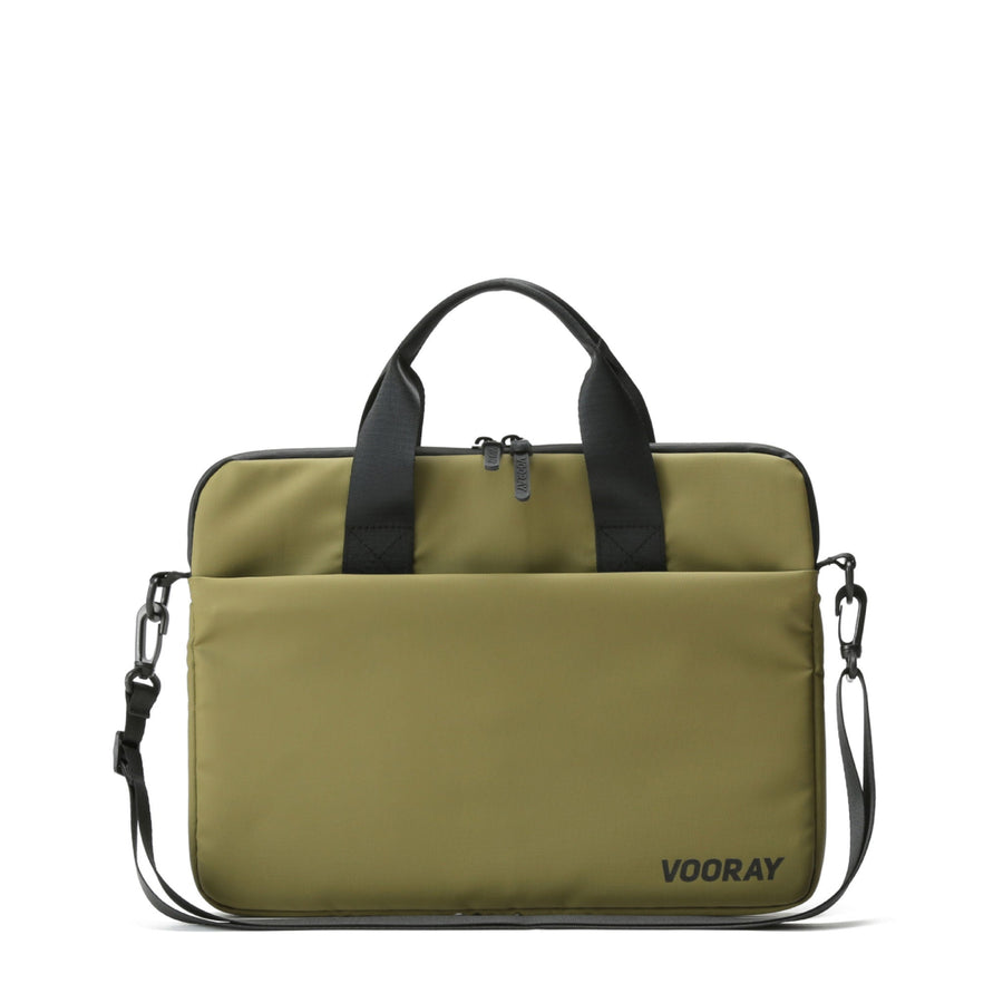 laptop sleeve olive green front view everyday work commute