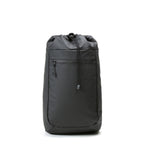 stride cinch backpack matte black front view gym school everyday