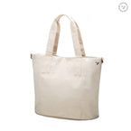 zoey tote natural cotton side view eco everyday cotton